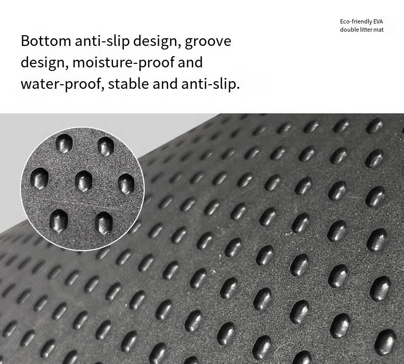 Cat Litter Box Accessory Filter To Prevent Litter from Spilling Double-layer EVA Pet Sand Control Pad Anti-slip Moisture-proof