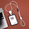 Double-Sided Transparent ID Card and Badge Holder with Round Silicone Lanyard