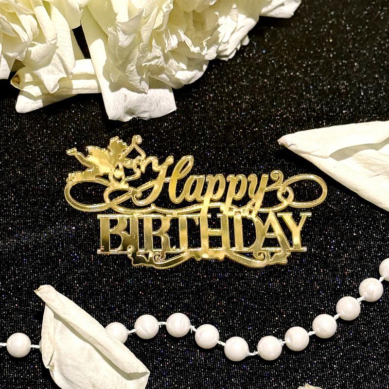 

1 шт. Золотые английские буквы Акриловое украшение для торта Аксессуары для десерта на вечеринку по случаю дня рождения