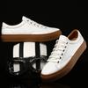 Spring Autumn Newest Leather Men Casual Shoes Black Mens Sneakers Fashion Leisure Walk Office Lace-Up Loafers Men'S Shoes
