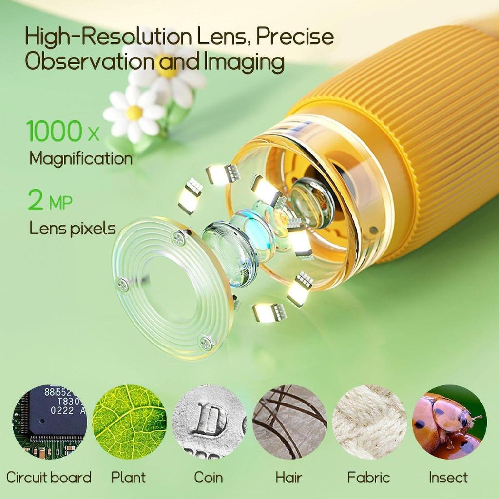 In-Stock Portable HD Children's Microscope for Science Education and Student Experiments
