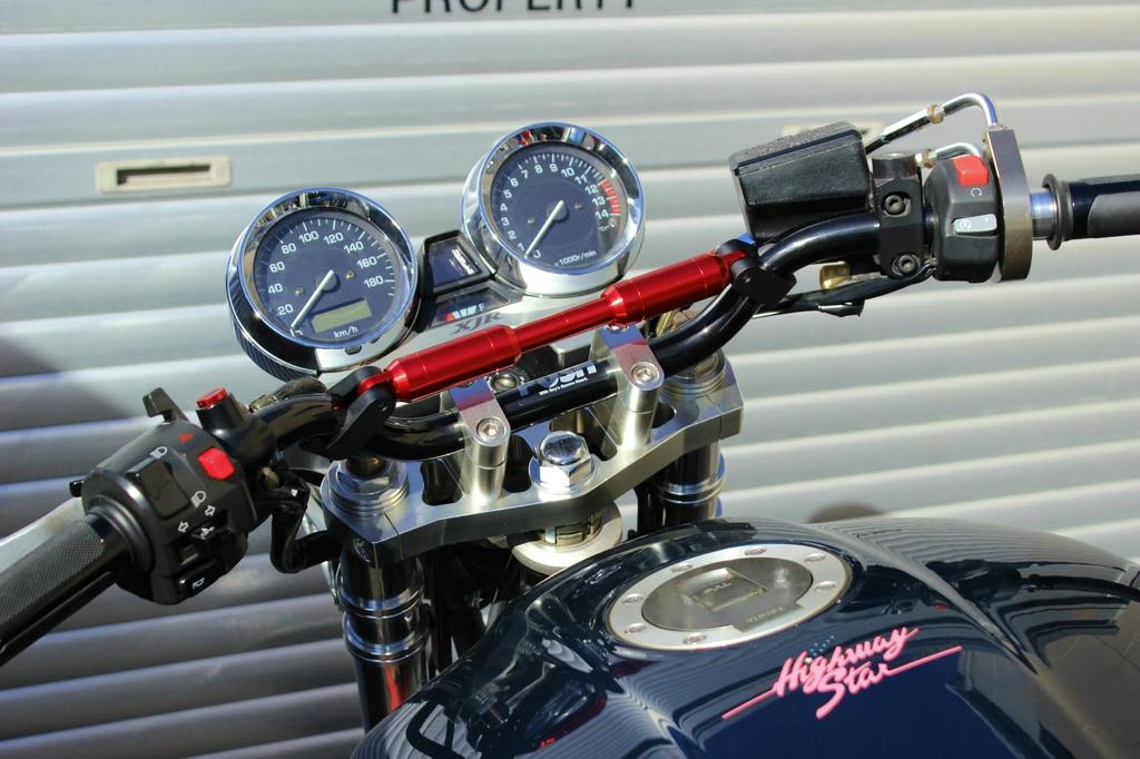 POSH FAITH Adjustable Handlebar Brace Adjustable Shaft Kit, Length 147-228mm, Red, 030367-02