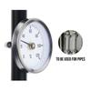 0-120℃ Stainless Steel Clamp-On Tube Thermometer On Tube Heating Spring 63Mm Metal Temperature Temp Gauge Spring Industrial Tool