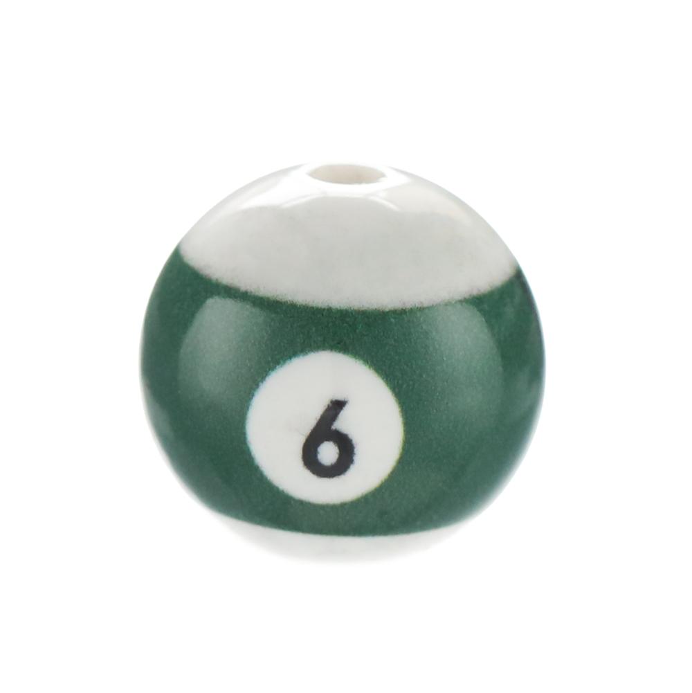 10pcs/Lot 16mm Colorful Acrylic Big Hole Billiards Ball Beads for Jewelry Making DIY Bracelet Necklace Accessories