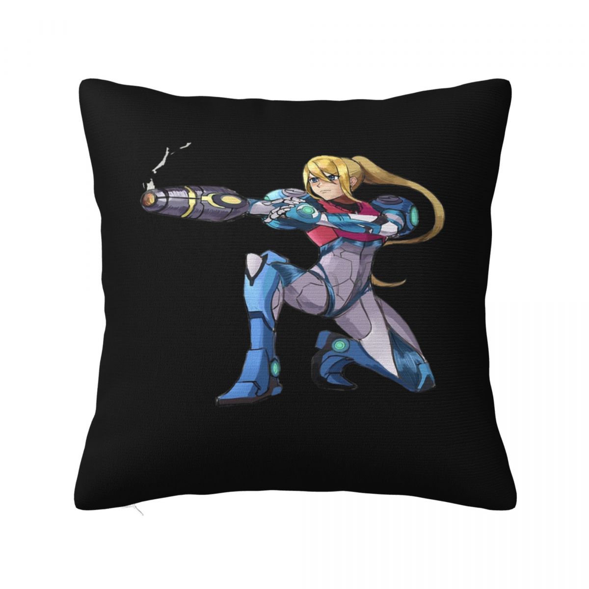 Metroid Samus Aran Square Pillowcase Cushion Cover Pillow Case Throw Pillow Cover for Home Sofa Living Room 12x12Inch