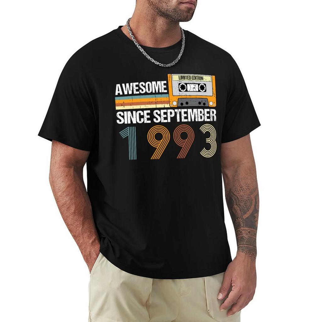 Awesome Since September 1993 29th birthday vintage September 1993 T-Shirt aesthetic clothes oversized t shirt cotton t shirt men
