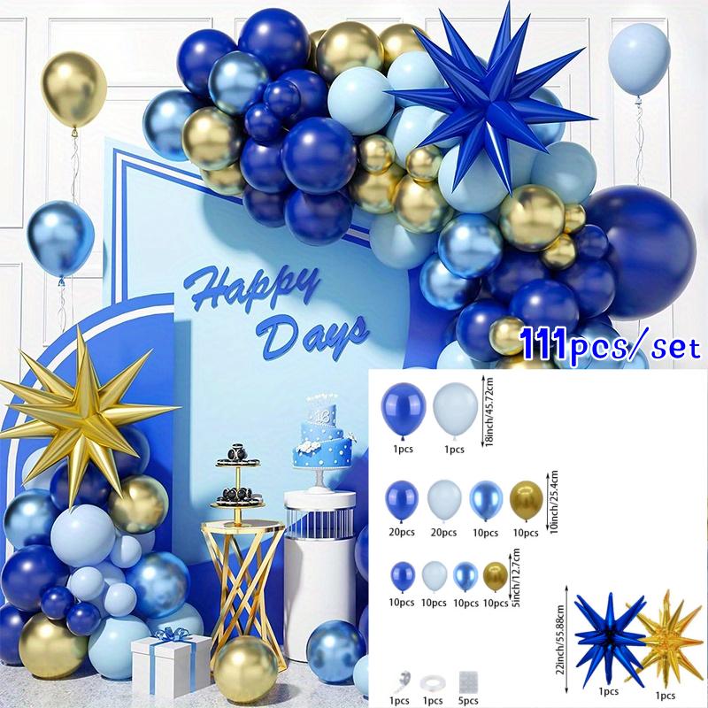 

137PCS Black and White Balloon Garland Arch Kit for Birthday Weddings Disco Parties and Other Scene Decoration Items Other синий