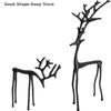 Black Reindeer Statues Modern Alloy Xmas Figurines Elegant Indoor Holiday Decor Table Centerpieces Xmas Christmas Decorations