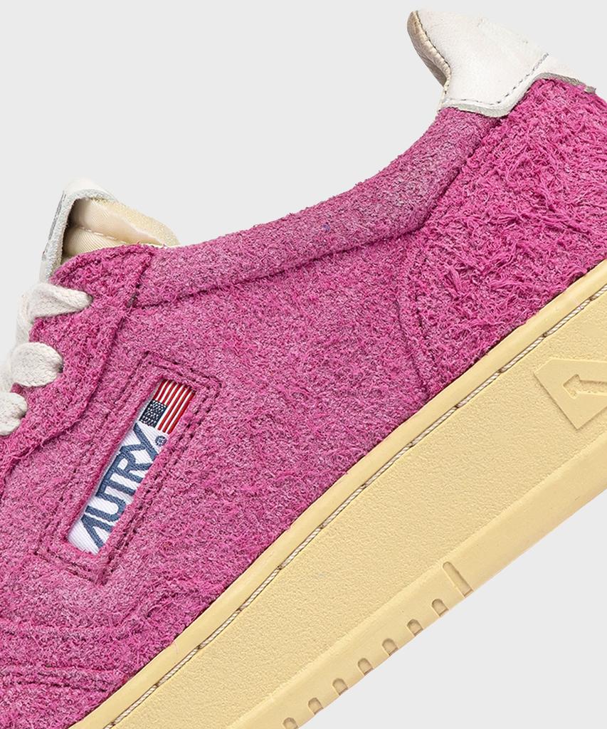 Autry Medalist Sneakers In Hairy Suede Fuchsia