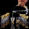 Creative Gold Plated Animal Head Glass Wine Glass Craft Gift Wine Dispenser Vodka Zodiac Wine Glass Set Fine Art Home Decoration