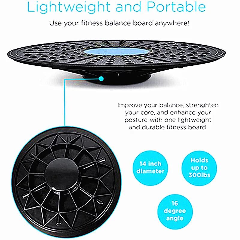 Latest Yoga Balance Board Disc Stability Round Plates Exercise Trainer for Fitness Sports Waist Wriggling Fitness Balance Board1PCS