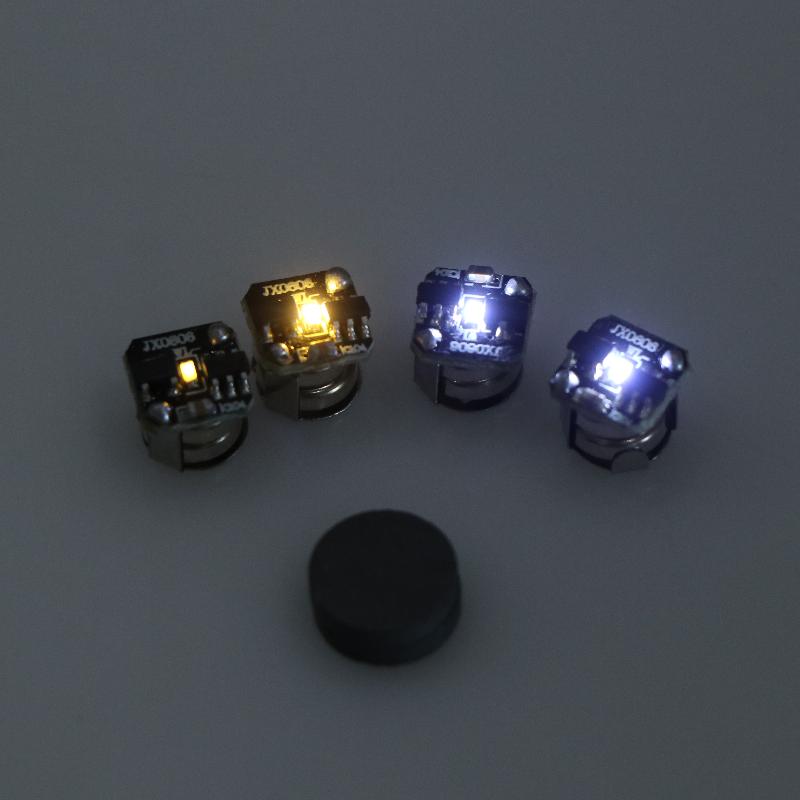 2 Stück LED-Licht Mikrowellen-Magnetsteuerungsschalter Beleuchtungschip Animation Handgemacht Plus Lichtmodell Spielzeug Kabellose Lampe