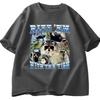 Rizz Em with The Tism Fun Dolphin Raccoon Tshirt Summer Mens Womens Casual Cotton Fashion Oversized Street Y2K Tshirt