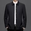 Jaqueta Masculina Casual de Negócios em Seda de Leite para Primavera - Gola Simples Outerwear Juvenil