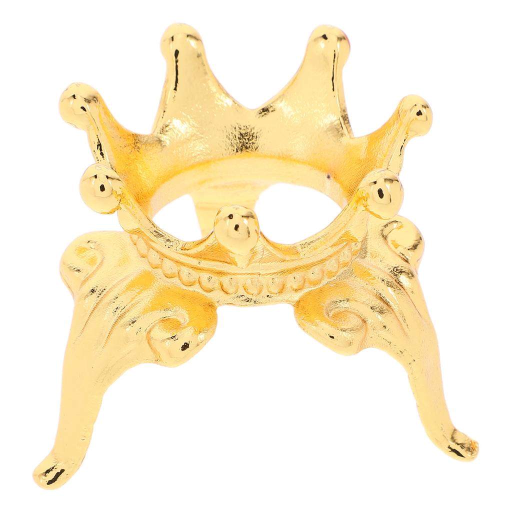 Crystal Ball Base Alloy Mini Crown Display Stand Elegant Sturdy Holder for Crystal Sphere Quartz Ball Ornament Egg Globe Table
