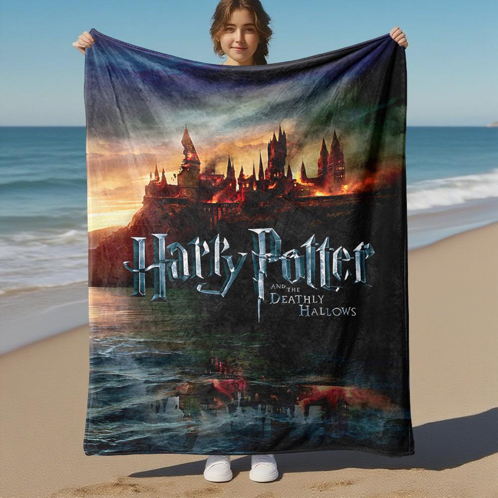 1 Stück Harry Potter Heiligtümer des Todes Outdoor Flanell Überwurfdecke Ganzjahres Weiche Wärme, Heimdekoration 1031222