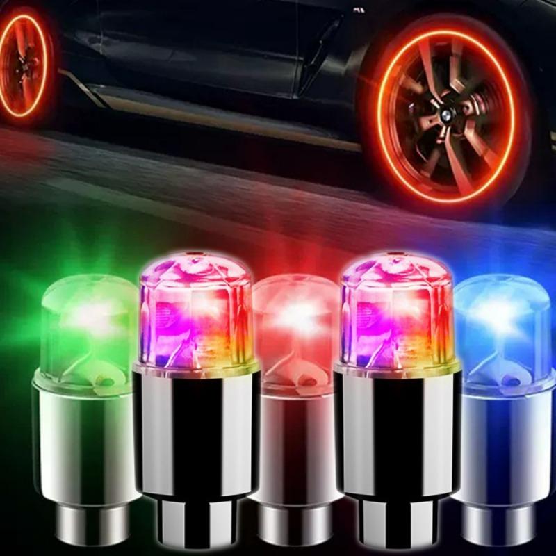 Auto Rad Reifen LED Farbe Luftventil Düse Fahrrad Motorrad Nacht Wind Feuer Atmen Blitz Modifikation Zubehör Nabenlampe