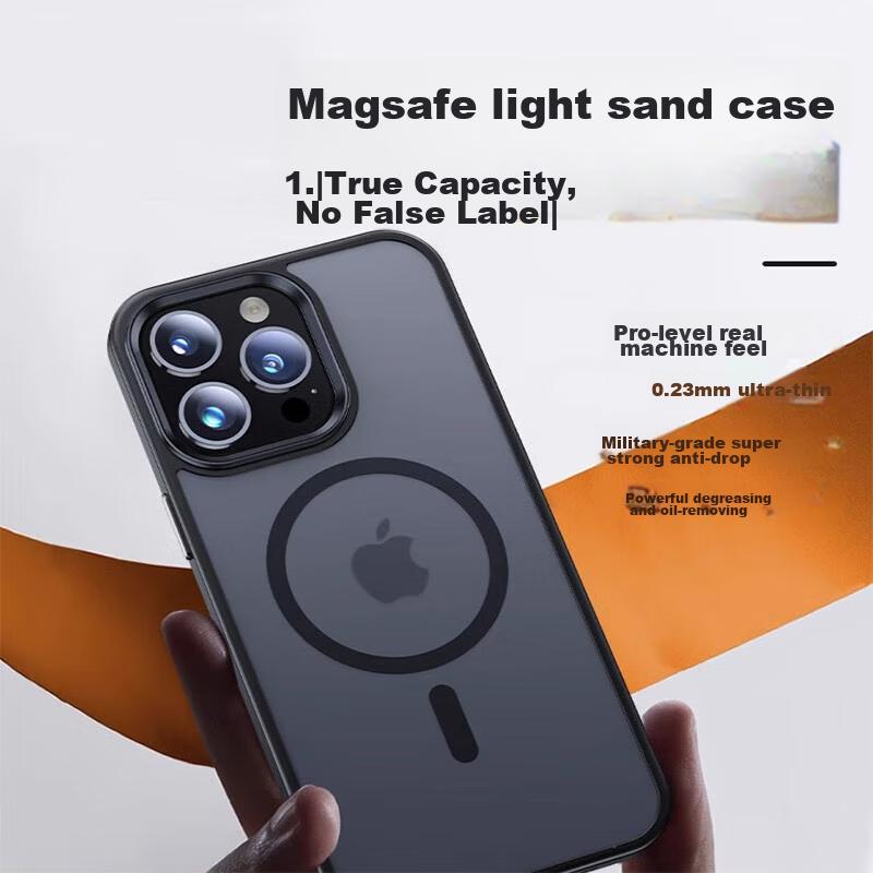 IPhone 15 Case, Apple IPhone 15, MagSafe Magnetic Wireless Charging, Ultra-Thin Shockproof Skin-Friendly Frosted Semi-Transparent, Absolute Purple