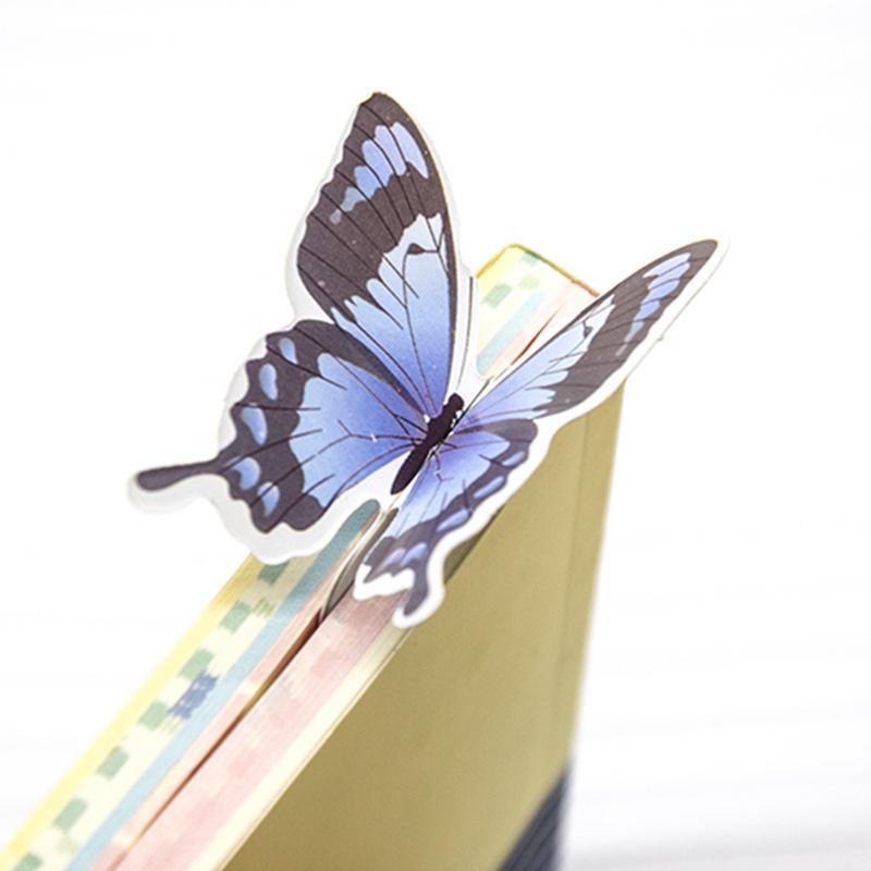 3pcs Cute Cartoon 3D Butterfly Bookmarks Creative Stationery Paper Animal Bookmarks Gift School Office Reading Supplies