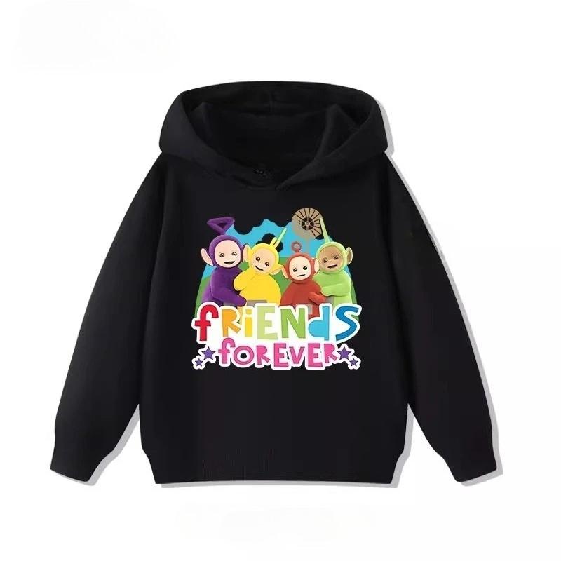 Antenna Baby Cartoon Printed Children's Hoodie, Comfortable and Soft High Quality Girls' Top, Autumn and Winter New Warm Hoodie