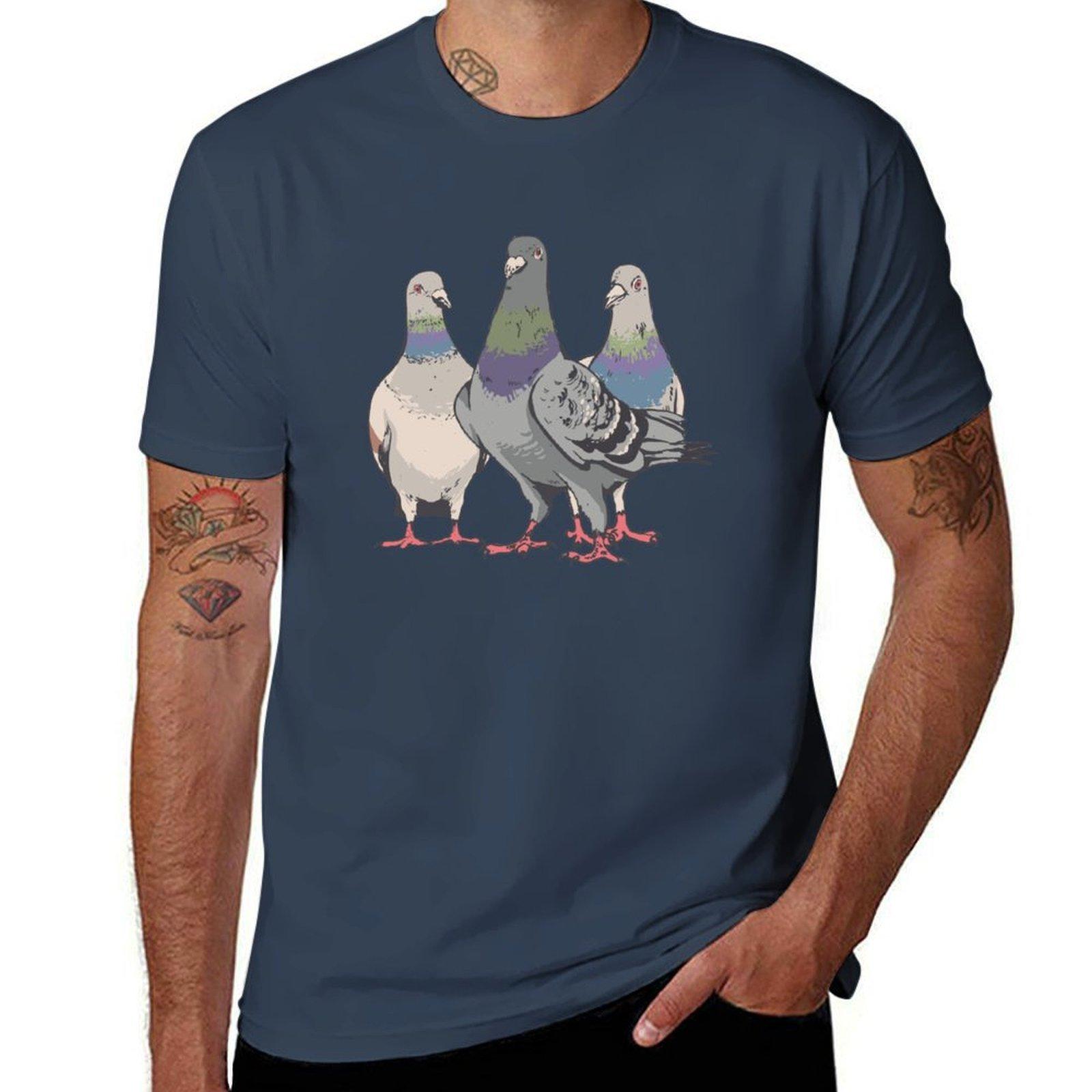 Pigeons pigeon breeding pigeon fanciers TShirt Water Resistant Casual TShirt S