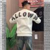 Designer Letter Print White Crewneck Hoodie for Men - 2025 New High-End Autumn/Winter Collection