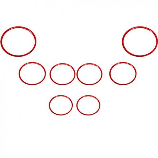 8x Red Air Vent Outlet Inner Ring Cover Trim for Mercedes Benz E Class W213 16+