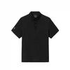 Comfortable Solid Color Breathable Versatile Short Sleeve Polo Shirt Men Tops Black 952527120-5