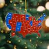 2024 Acrylic US State Memor Ornament Trump America Presidential Election Decor Christmas Gifts for Friends