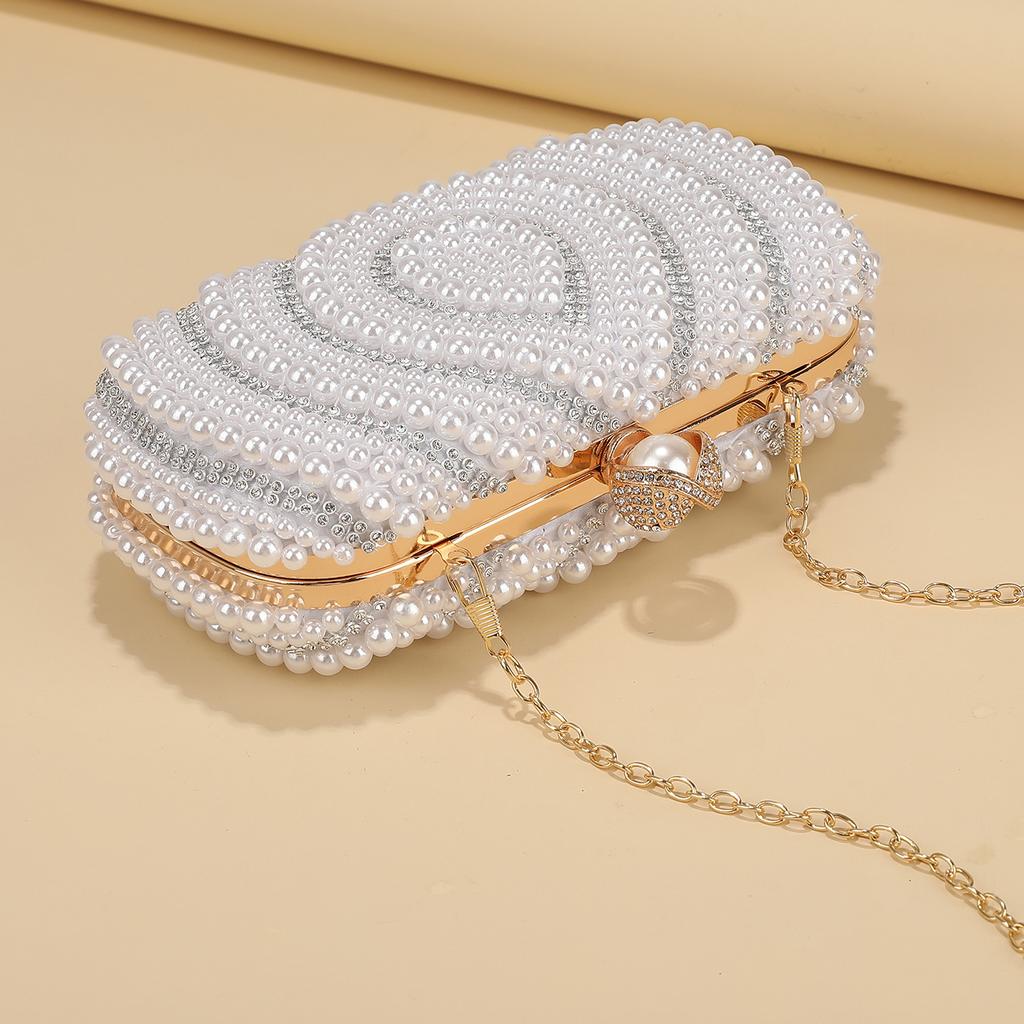 Fashion Beaded Evening Bag Handmade Beaded Hand Bags Elegant Diamond Decoration Evening Dress Bags