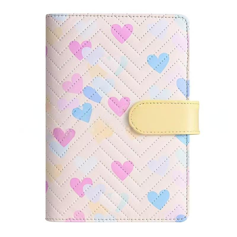 A6 PU-Leder Binder Economy 6-Ring Notizbuch, Stilvolles Design, Persönlicher Notizbuch-Binder Einband, Kann zur Aufbewahrung von Bargeld-Budget verwendet werden