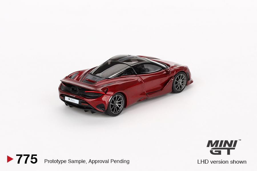 MINI GT X MiJo Exclusives Scale McLaren 750S Amaranth Red Finished Product 1/64 (Left-Hand Drive)