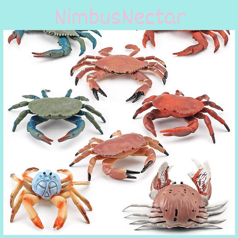 Exquisite Plastic Crab Simulation Models Assorted Varieties For Home And Office Decoration
