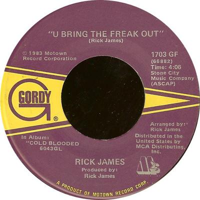 7inch Record RICK JAMES - U Bring The Freak Out / Money Talks 1703GF Gordy 1983 US Soul/Funk Used