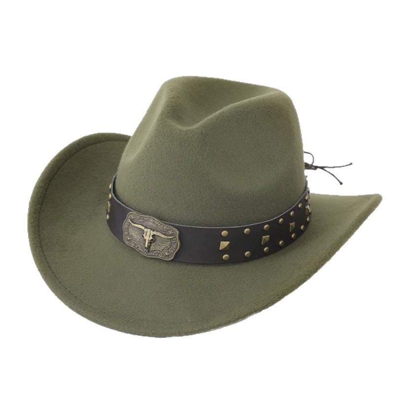 Western Minority Woolen Cowboy Top Hat New Hat Type Knight Hat
