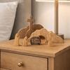 Wooden Empty Tomb Easter Scene Ornament Mini Decorative Easter Resurrection Scene Statue DIY Easter Cross Ornament