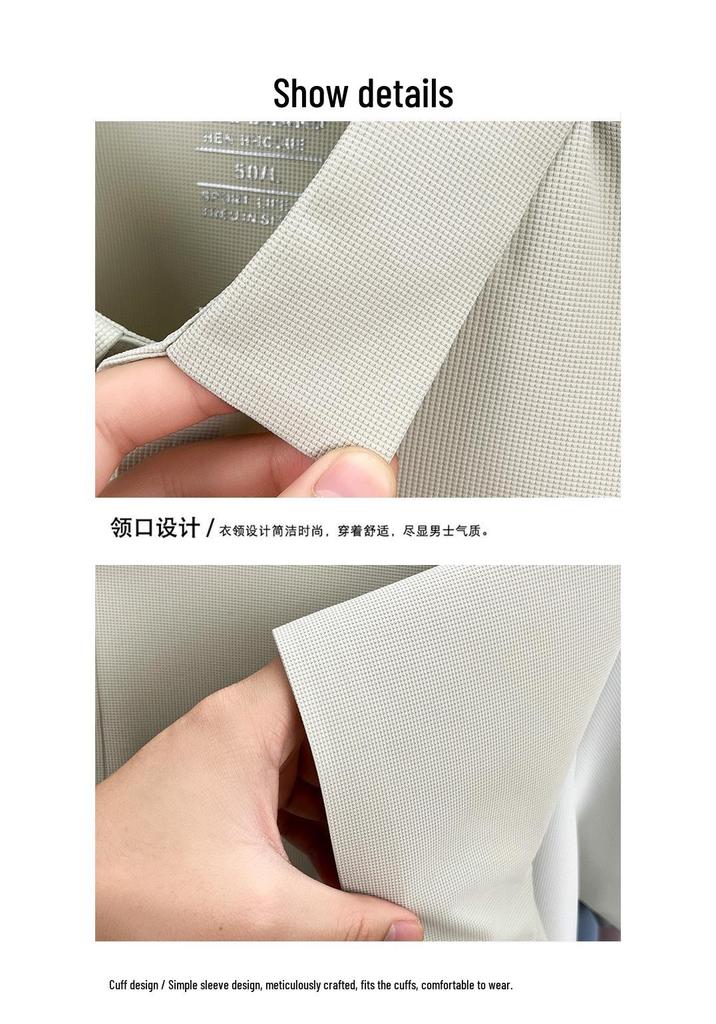 2026 Men's Ice Silk Breathable Short Sleeve Polo - Solid Color, Cool & Versatile for Summer