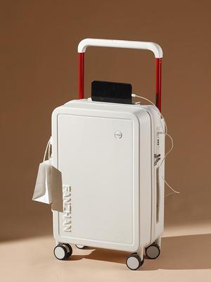 New 20-Inch Silent Wheel Suitcase for Women and Students - Wide Handle, High-Value, Fresh Design, Carry-On Luggage with Password Lock.