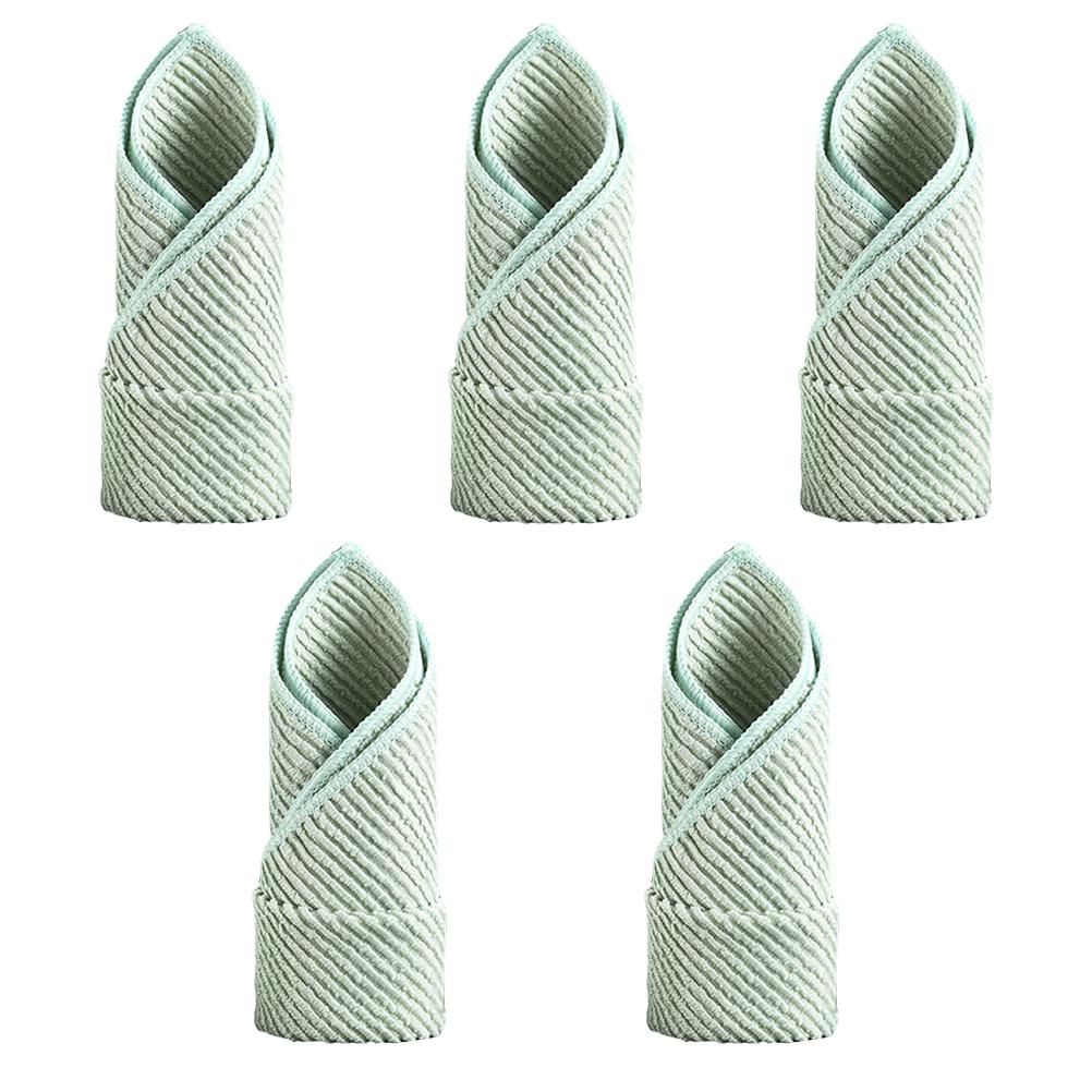 5 Pcs Durable Wash Cloths Kitchen Cleaning Towels Practical Dishcloths Household Rags Absorbent Cloth Powerful Water Cleaning