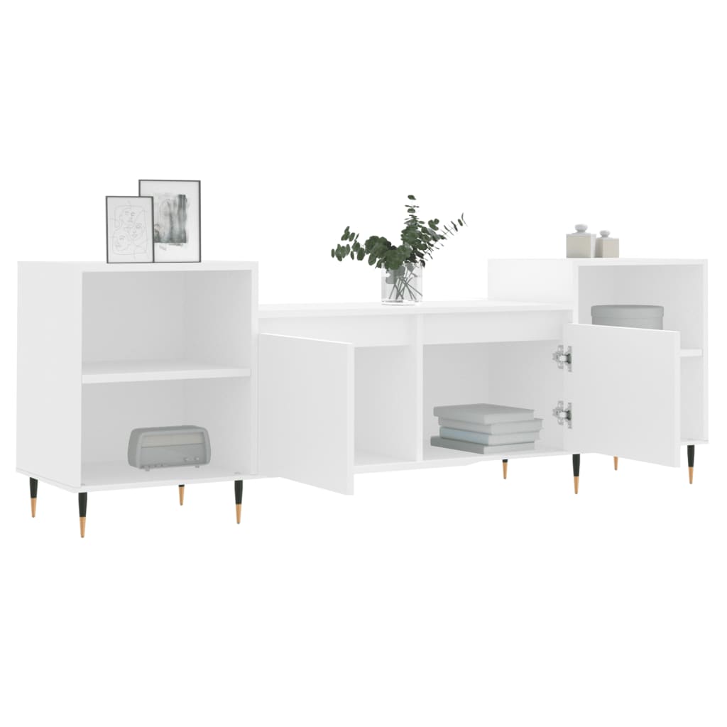 Vidaxl TV Cabinet, White, 80X36X50 Cm, Wood-Based Material