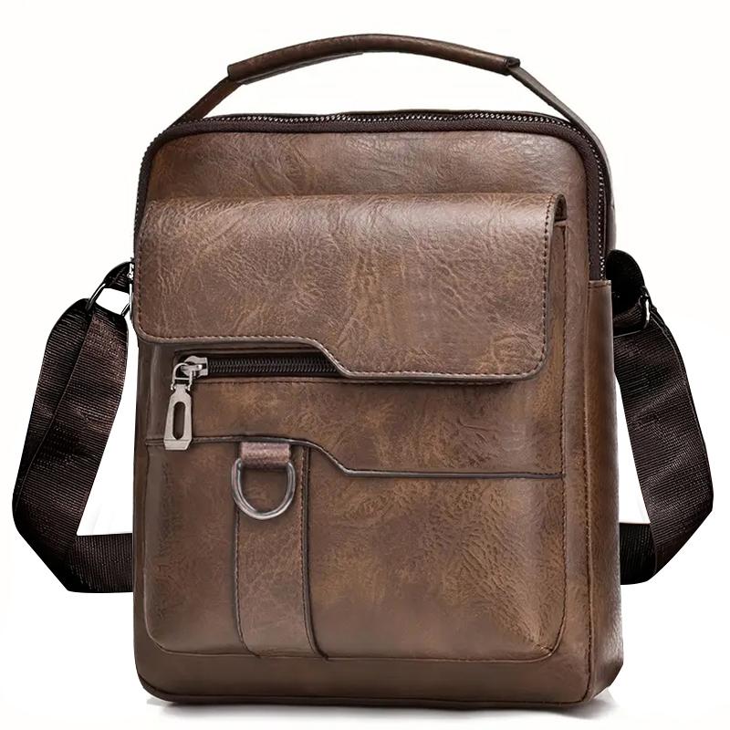Rugged Vintage Texture Shoulder Bag 2025 Hot Sale Multi-Color Lightweight Adjustable-Strap for Daily Use Casual Crossbody Bag