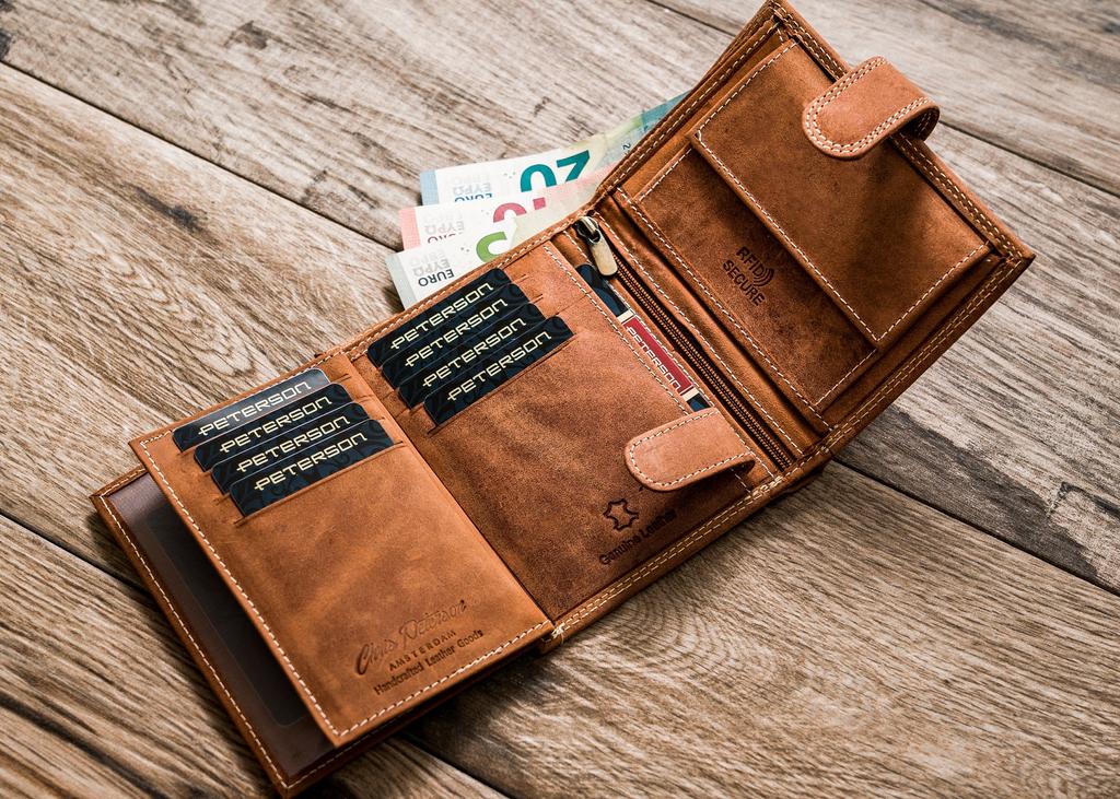 Men's leather wallet PTN N4L-CHM COGNAC