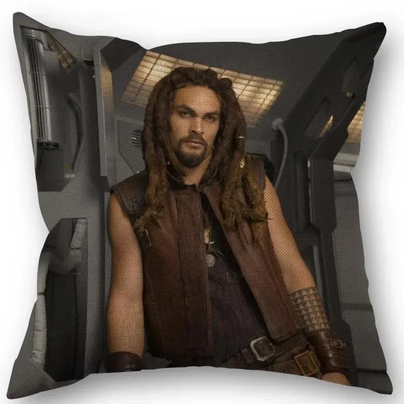 45X45Cm Pillow Cover Jason Momoa Square Zipper Cotton Linen Pillow Cases Bedroom Home Wedding Decorative Pillowcase 1213