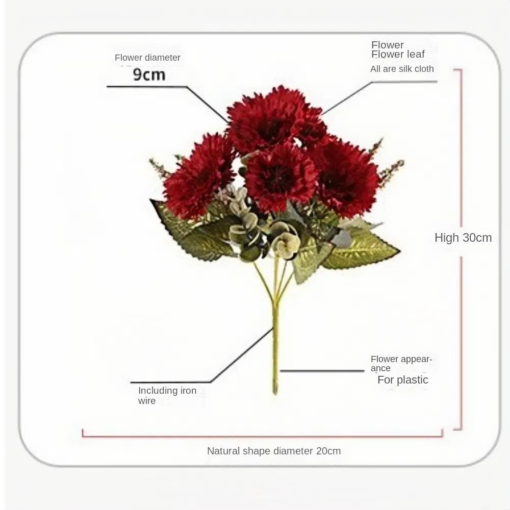 Silk Artificial Gerbera Bouquet 30cm Simulation Plant Decor Fake Sunflower Gerbera  Photo Props