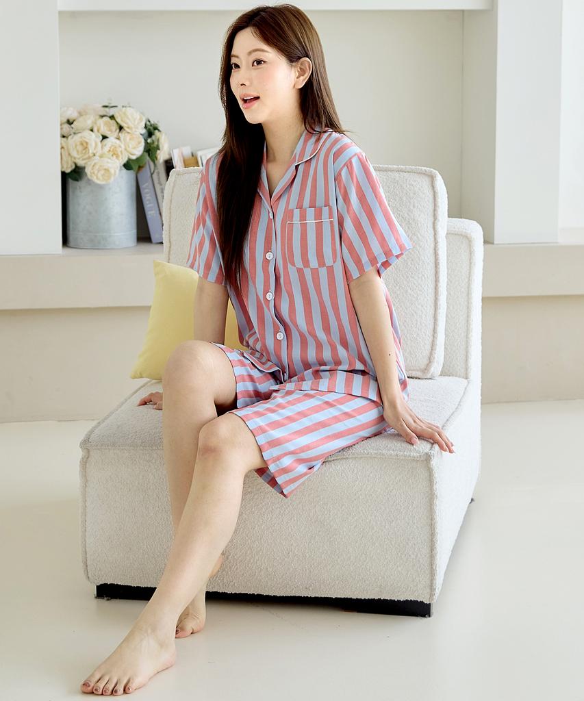 Pingkoko 2115 Skyble Short Sleeve Women'S Pajama Set
