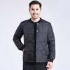 Giacca Piumino da Uomo Autunno Inverno Collo Alto Manica Lunga Velluto Ispessito Cappotto di Cotone con Tasche Tinta Unita Trapuntato Capispalla