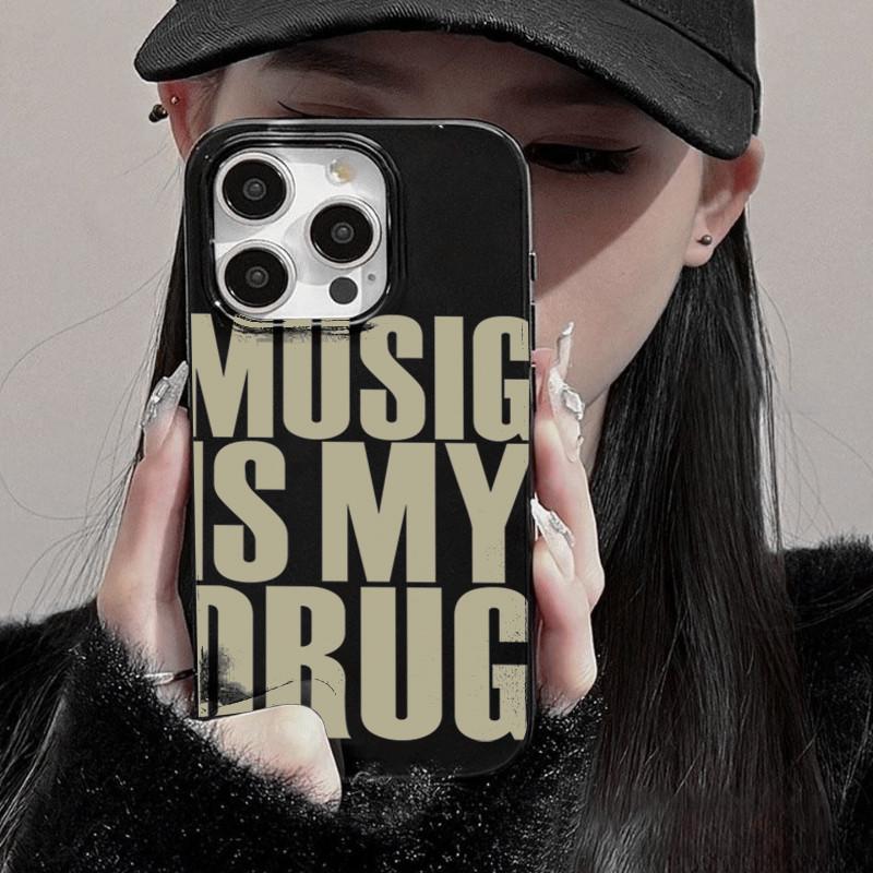 Trendy English Love Music Art Personalized Phone Case For iPhone 17 16 16E 15 14 13 12 11 Pro XS Max 7 8 Plus Creative TPU Cover