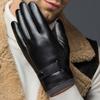 Accessories Solid Color Full Finger  Gloves Plus Plush Korean Style Mittens Men Gloves