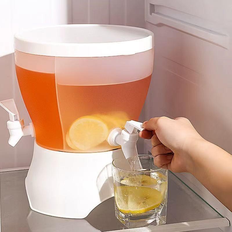 Large Capacity Beverage Dispenser With 3 Spigots Clear Body For Home Parties Outdoor Picnics Daily Use
