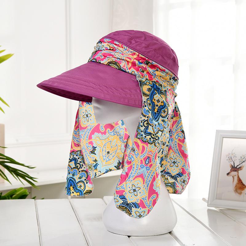 Hat Women's Summer Sunscreen Sun Hat Big Edge Outdoor Face Hat Sun Hat Women's Cycling Big Brim Tea Picking Hat